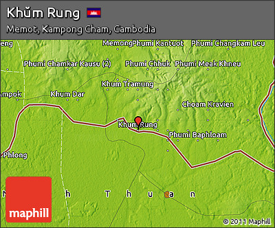 Physical Map of Khŭm Rung