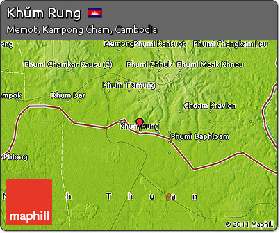 Physical Map of Khŭm Rung
