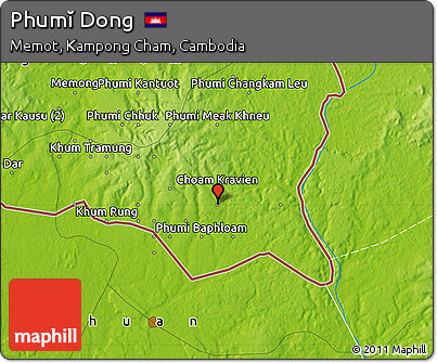 Physical Map of Phumĭ Dong