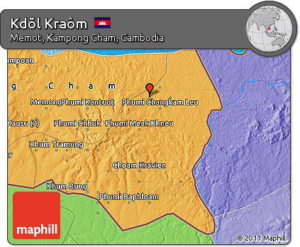 Political Map of Kdŏl Kraôm