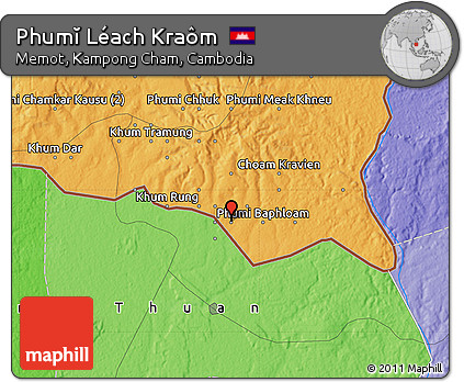 Political Map of Phumĭ Léach Kraôm