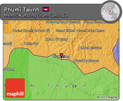 Political Map of Phumĭ Taônh