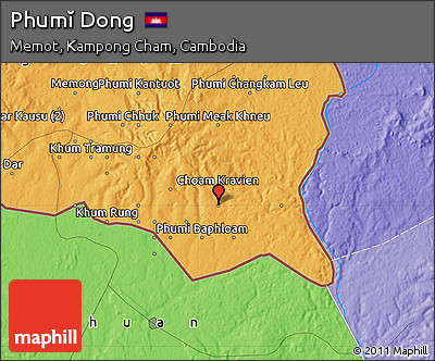 Political Map of Phumĭ Dong