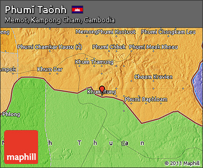 Political Map of Phumĭ Taônh