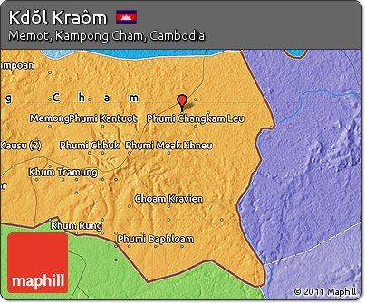 Political Map of Kdŏl Kraôm