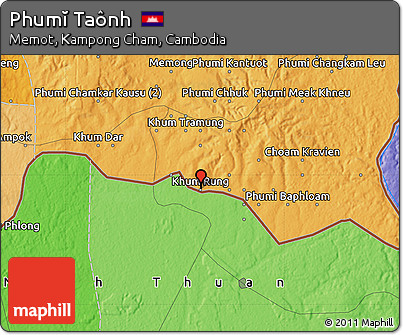 Political Map of Phumĭ Taônh