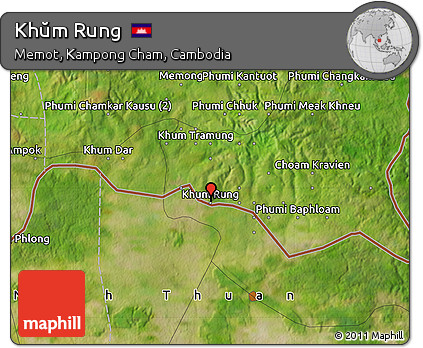 Satellite Map of Khŭm Rung