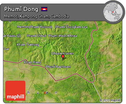 Satellite Map of Phumĭ Dong
