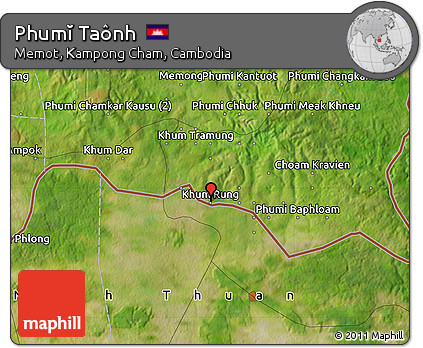 Satellite Map of Phumĭ Taônh