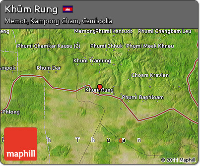 Satellite Map of Khŭm Rung