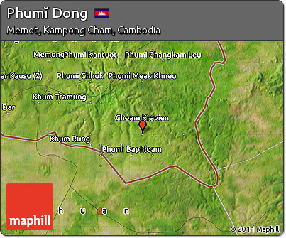 Satellite Map of Phumĭ Dong