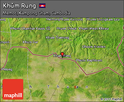 Satellite Map of Khŭm Rung