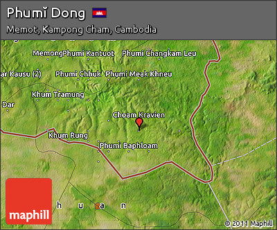 Satellite Map of Phumĭ Dong