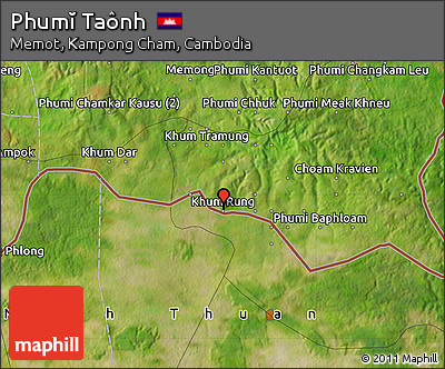 Satellite Map of Phumĭ Taônh