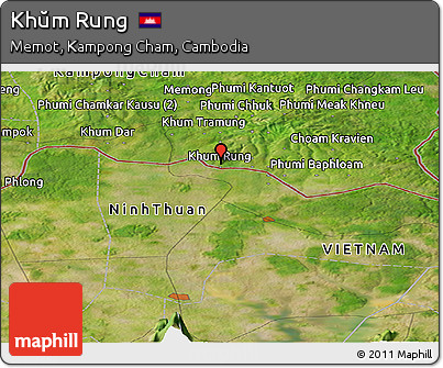 Satellite Panoramic Map of Khŭm Rung