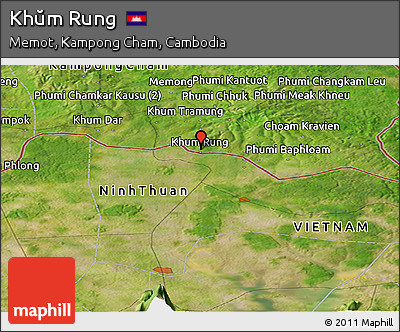 Satellite Panoramic Map of Khŭm Rung
