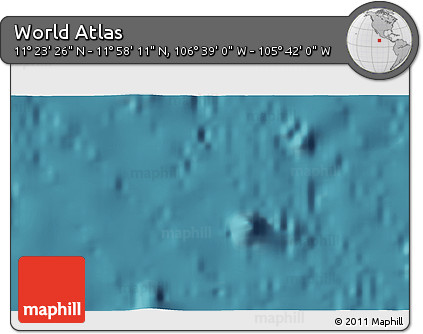 Satellite 3D Map of the Area around 11° 40' 49" N, 106° 10' 30" W