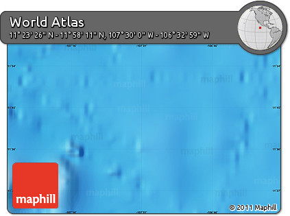 Physical Map of the Area around 11° 40' 49" N, 107° 1' 30" W