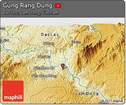 Physical 3D Map of Gung Rang Dung