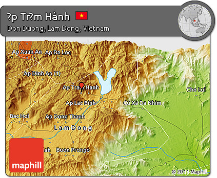 Physical 3D Map of Ấp Trạm Hành