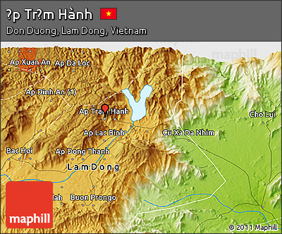 Physical 3D Map of Ấp Trạm Hành