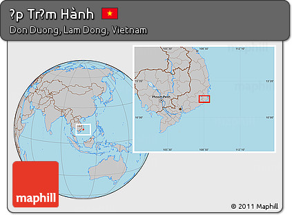 Gray Location Map of Ấp Trạm Hành