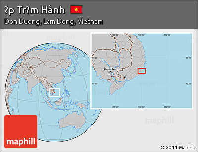 Gray Location Map of Ấp Trạm Hành