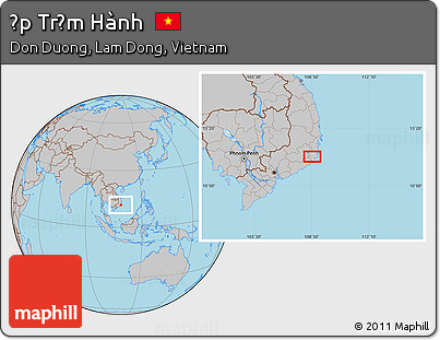 Gray Location Map of Ấp Trạm Hành