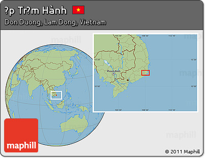 Savanna Style Location Map of Ấp Trạm Hành