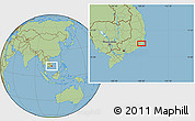 Savanna Style Location Map of the area around 11° 40' 49" N, 108° 52' 30" E