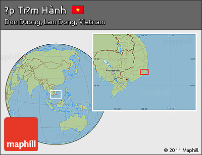 Savanna Style Location Map of Ấp Trạm Hành