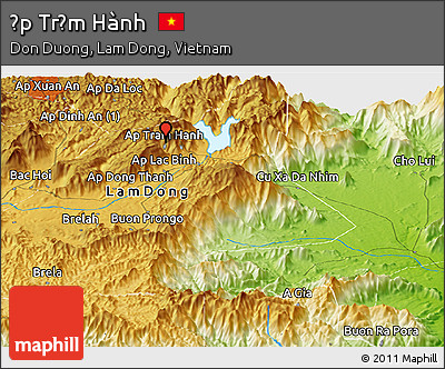 Physical Panoramic Map of Ấp Trạm Hành