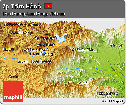 Physical Panoramic Map of Ấp Trạm Hành