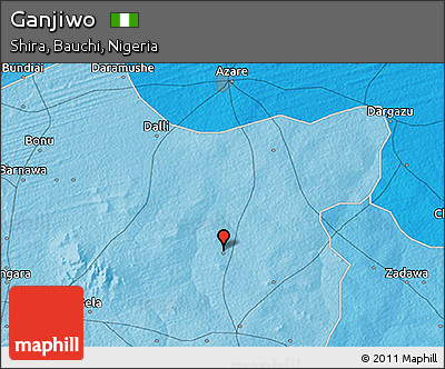Political 3D Map of Ganjiwo