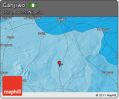 Political 3D Map of Ganjiwo