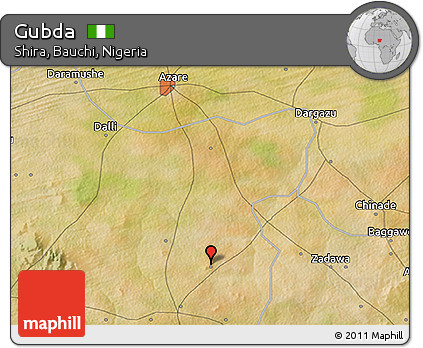 Satellite 3D Map of Gubda