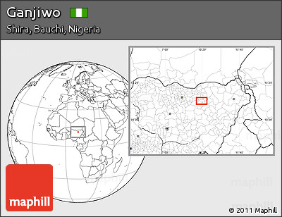 Blank Location Map of Ganjiwo