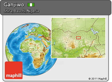 Physical Location Map of Ganjiwo