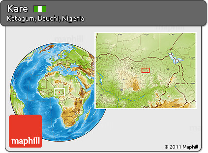 Physical Location Map of Kare