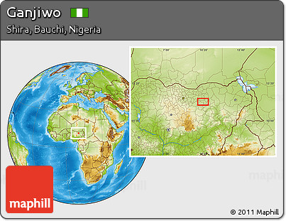 Physical Location Map of Ganjiwo