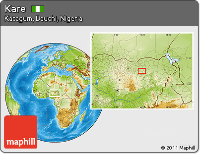 Physical Location Map of Kare