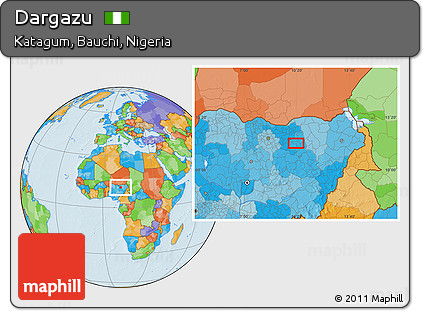 Political Location Map of Dargazu