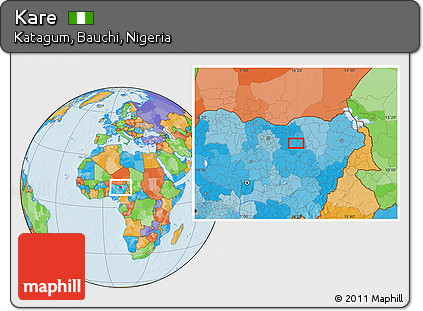 Political Location Map of Kare
