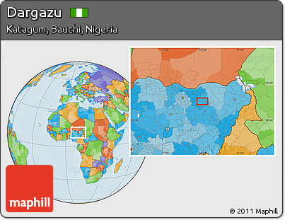 Political Location Map of Dargazu