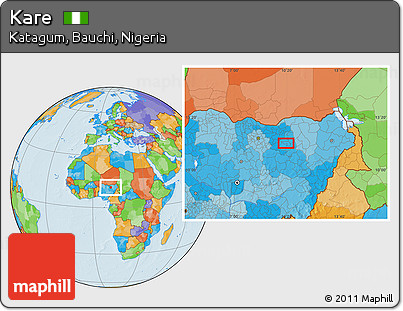 Political Location Map of Kare