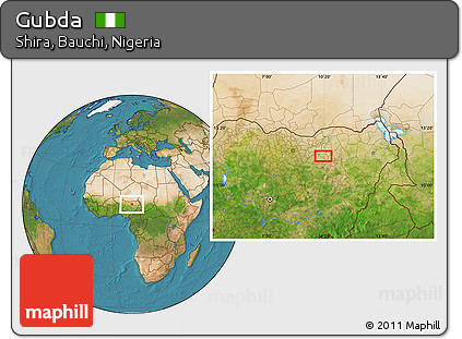 Satellite Location Map of Gubda