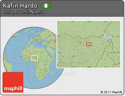Savanna Style Location Map of Kafin Hardo