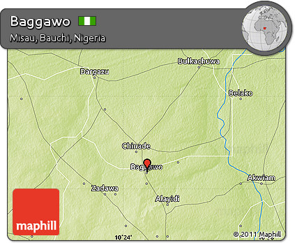 Physical Map of Baggawo