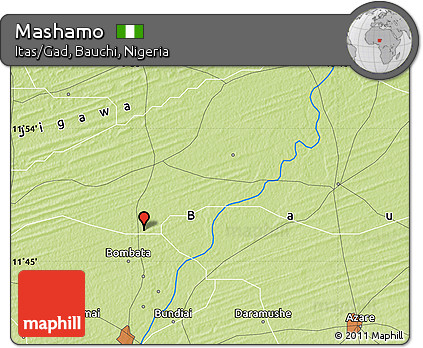Physical Map of Mashamo