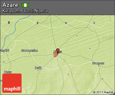 Physical Map of Azare